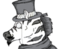 ♘Top Hat Zebra